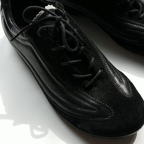 ecco black lace up shoes